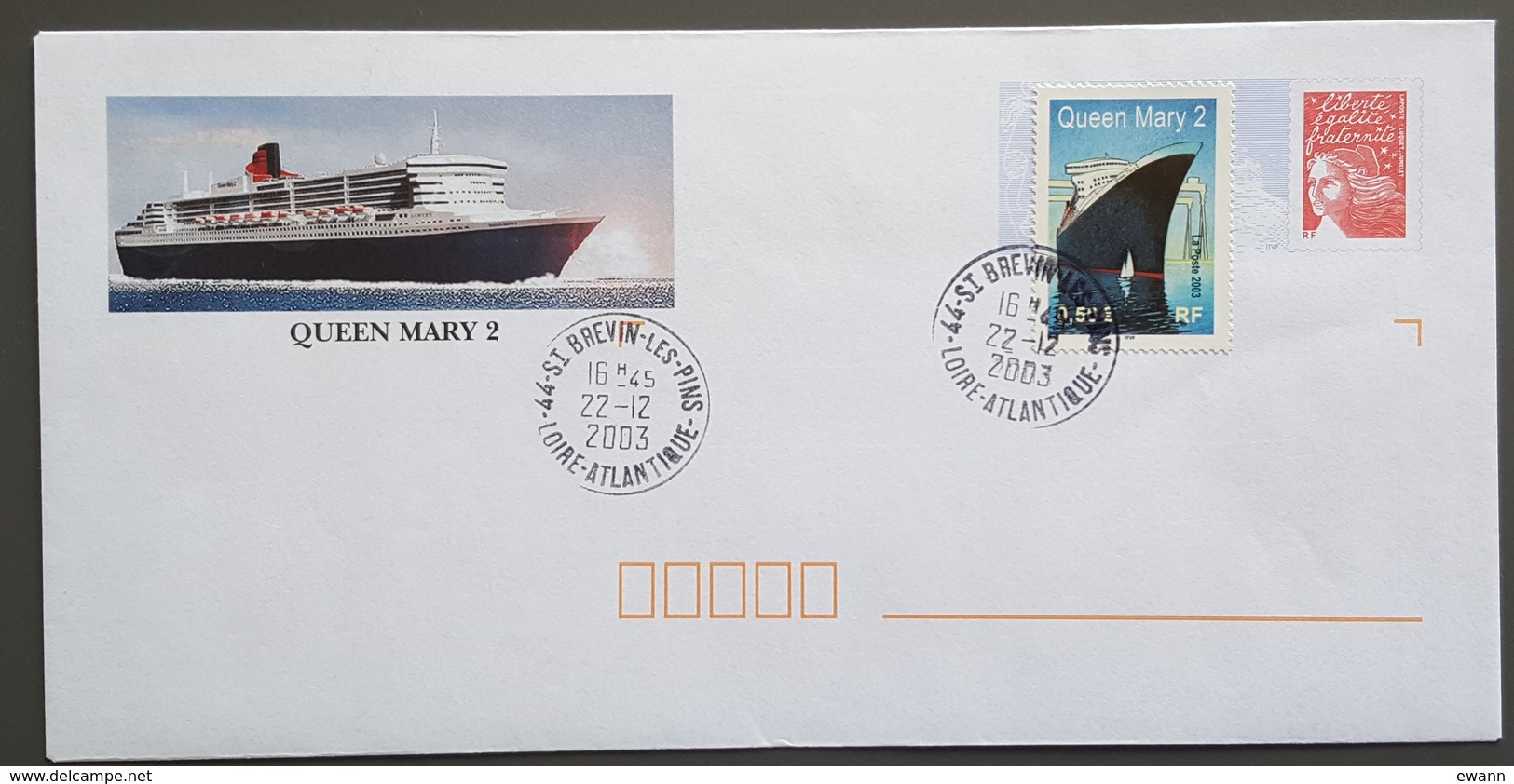 FDC 2003 - YT N°3631 - QUEEN MARY 2 - SAINT BREVIN - 2000-2009