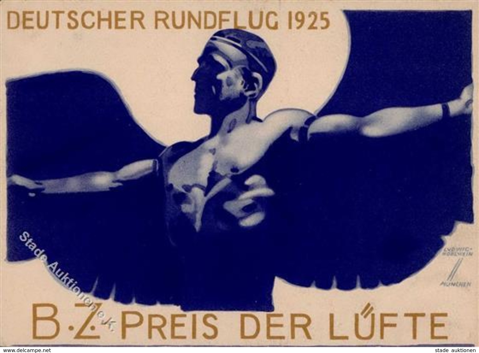 Hohlwein, L. Deutscher Rundflug BZ Preis Der Lüfte Künstlerkarte II (Mittelbug) - Hohlwein, Ludwig