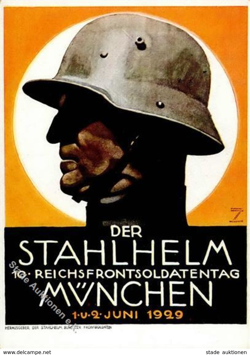 Hohlwein, L. München (8000) Der Stahlhelm 10. Reichsfrontsoldatentag Künstlerkarte I-II - Hohlwein, Ludwig