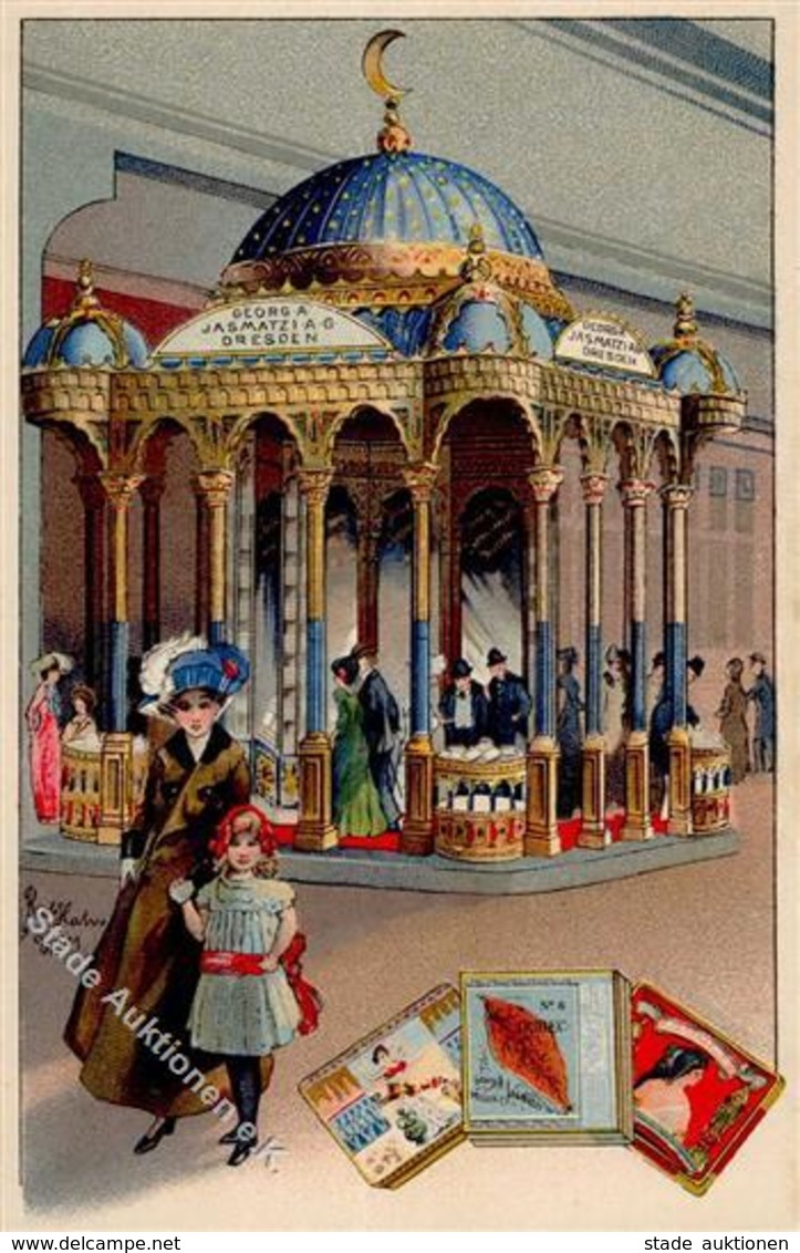 DRESDEN - Pavillon D. Cigarettenfabrik Georg A. JASMATZI Auf D. Hygiene-Ausstellung 1911 I Expo - Werbepostkarten