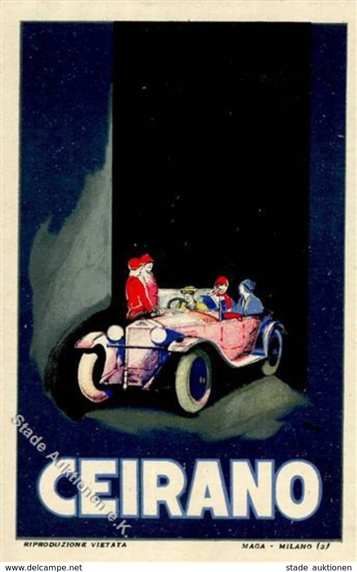 Werbung Auto CEIRANO Milano I-II Publicite - Werbepostkarten