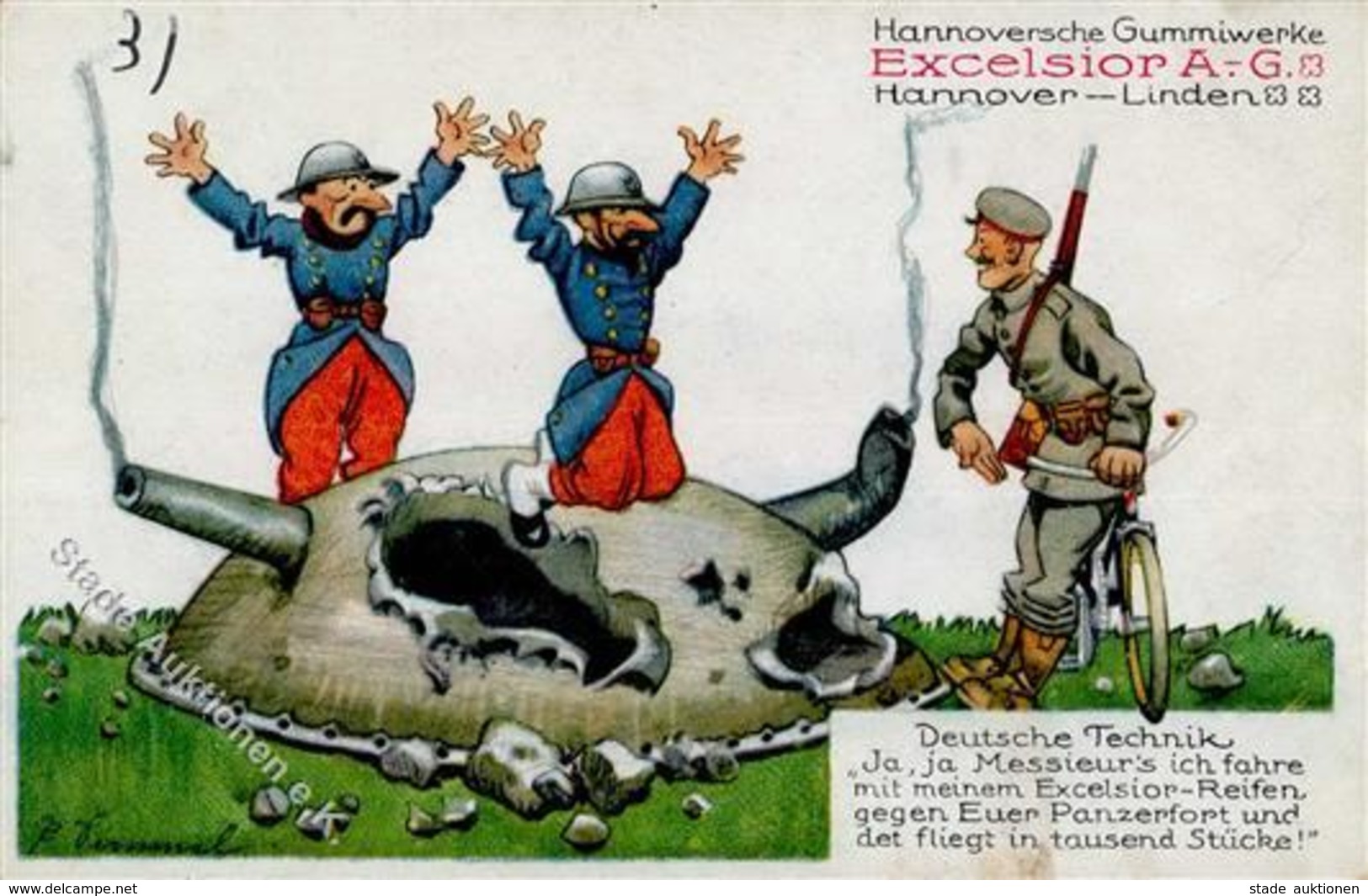 Werbung Auto Hannover (3000) Excelsior Soldaten I-II Publicite - Publicité