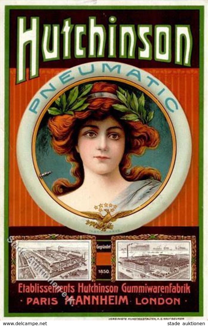Werbung Auto Hutchinson Pneumatic 1909 I-II Publicite - Advertising