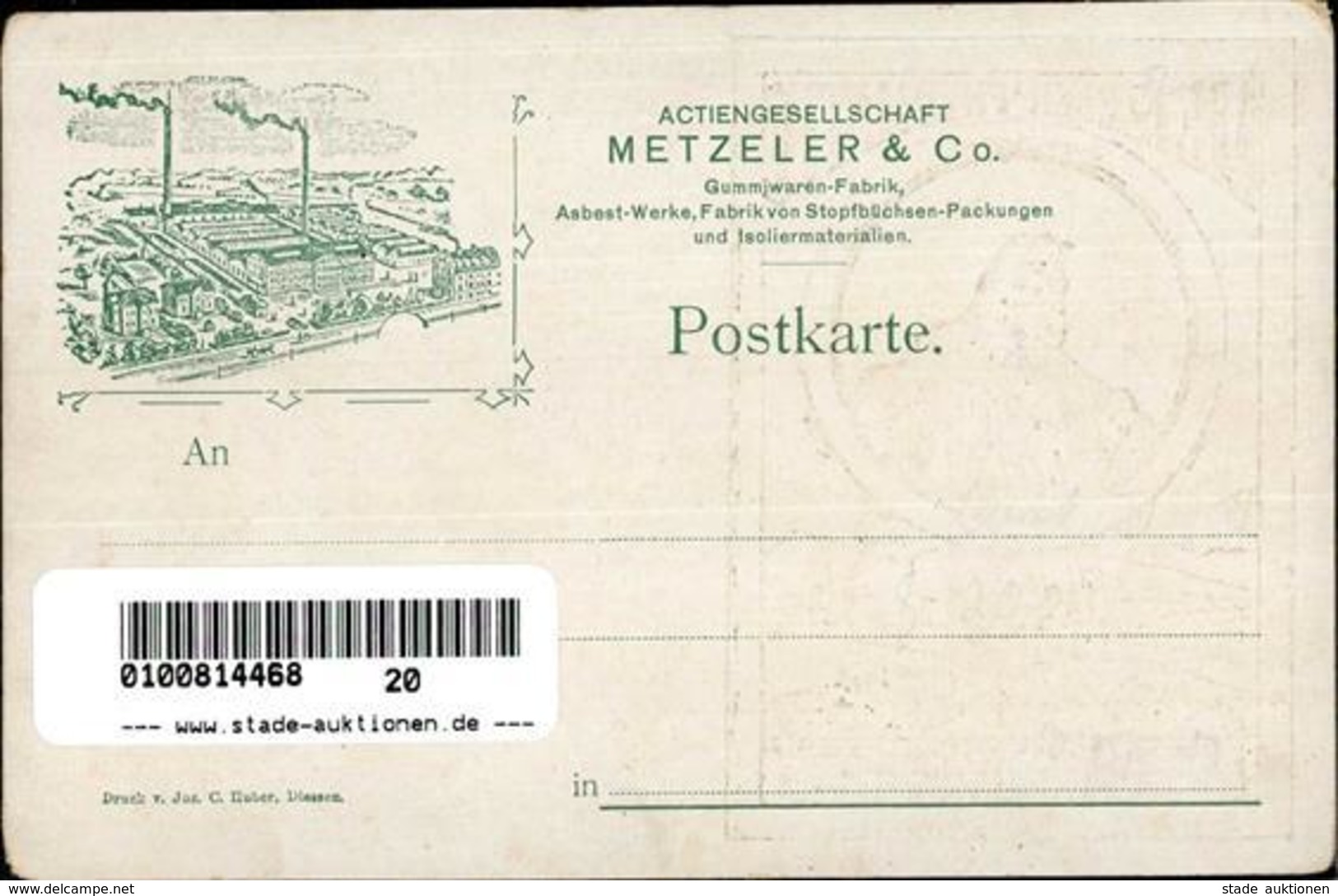 Werbung Auto München (8000) Metzler Pneumatic I-II Publicite - Werbepostkarten