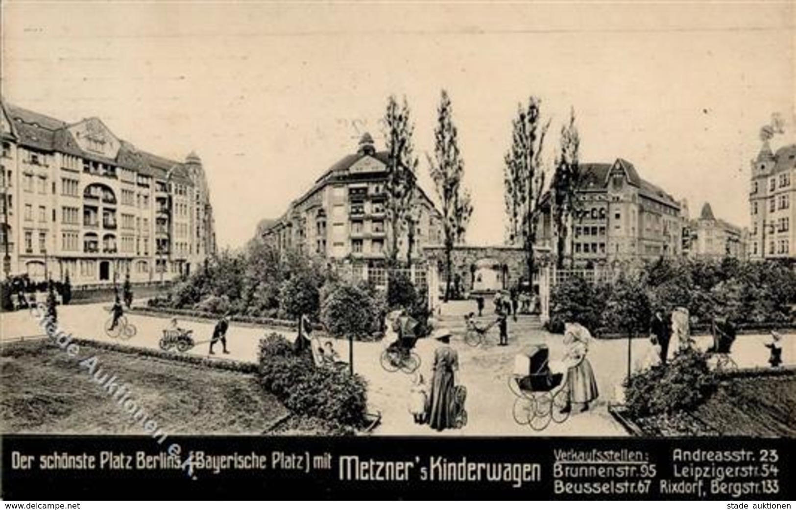 Werbung Berlin Mitte (1000) Metzner Kinderwagen Werbe AK 1912 I-II Publicite - Werbepostkarten