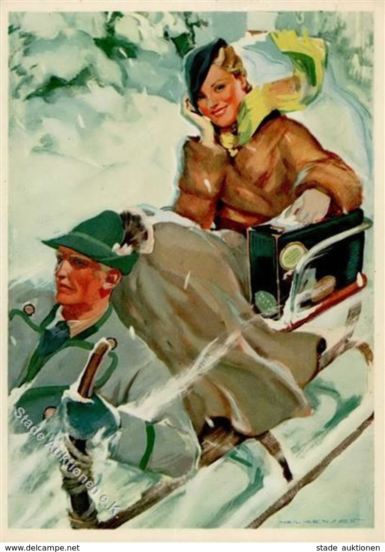 Werbung Deutsche Reichsbahn Winter In Deutschland Künstlerkarte I-II Publicite - Werbepostkarten