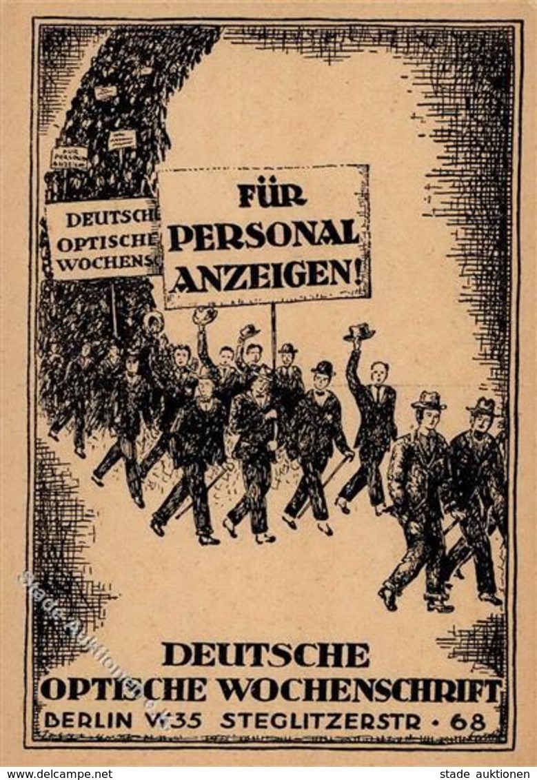 Werbung Druckerzeugnis Berlin Mitte (1000) Deutsche Optische Wochenzeitschrift I-II Publicite - Werbepostkarten