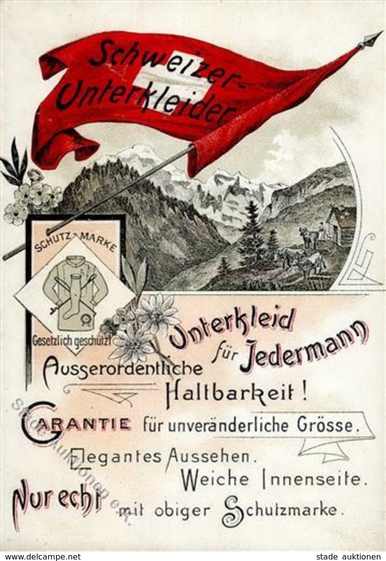 Werbung Mode Schweizer Unterkleid I-II Publicite - Werbepostkarten