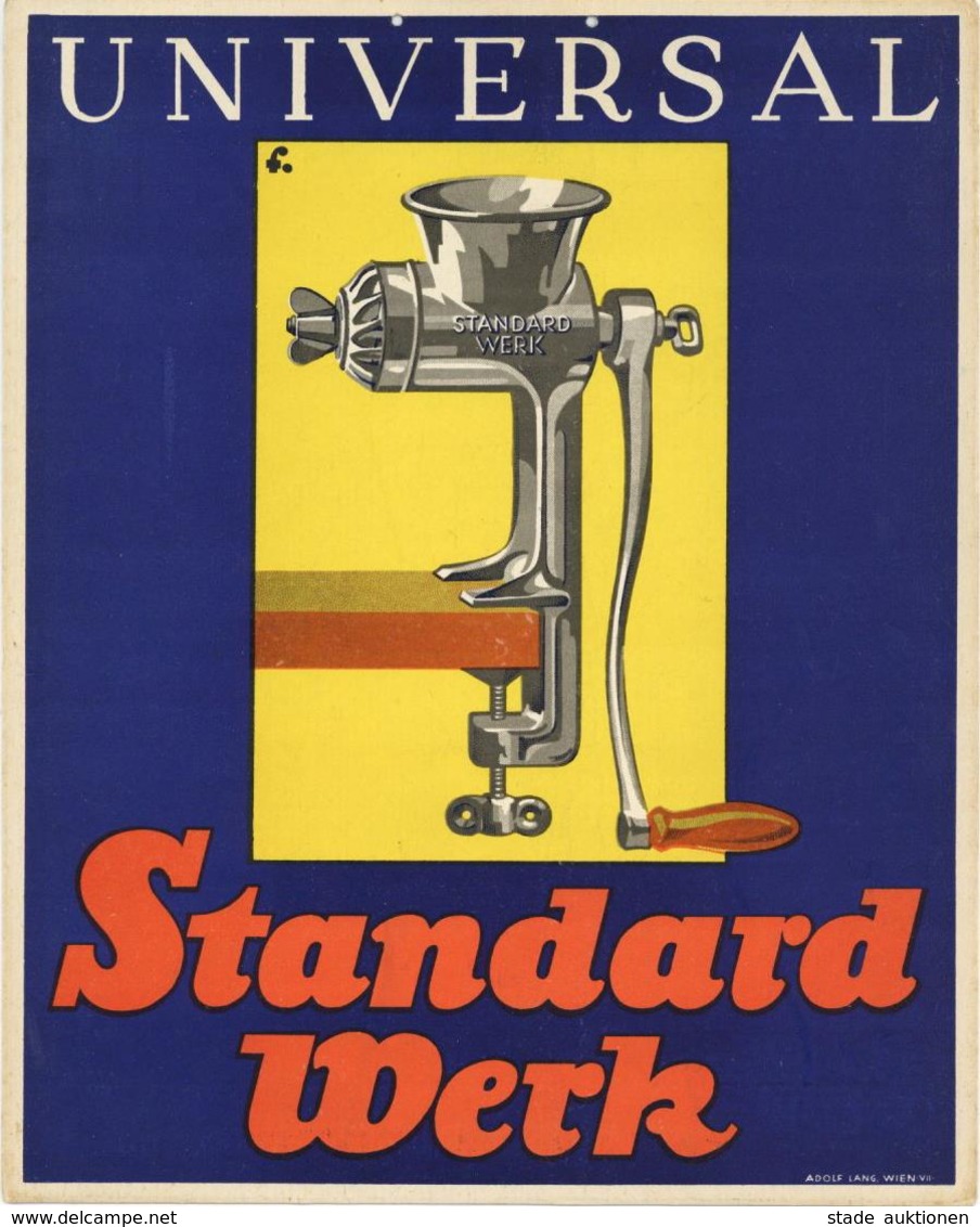 Werbung Universial Standard Werk Pappplakat Ca. 28 X 23 Cm I-II Publicite - Werbepostkarten
