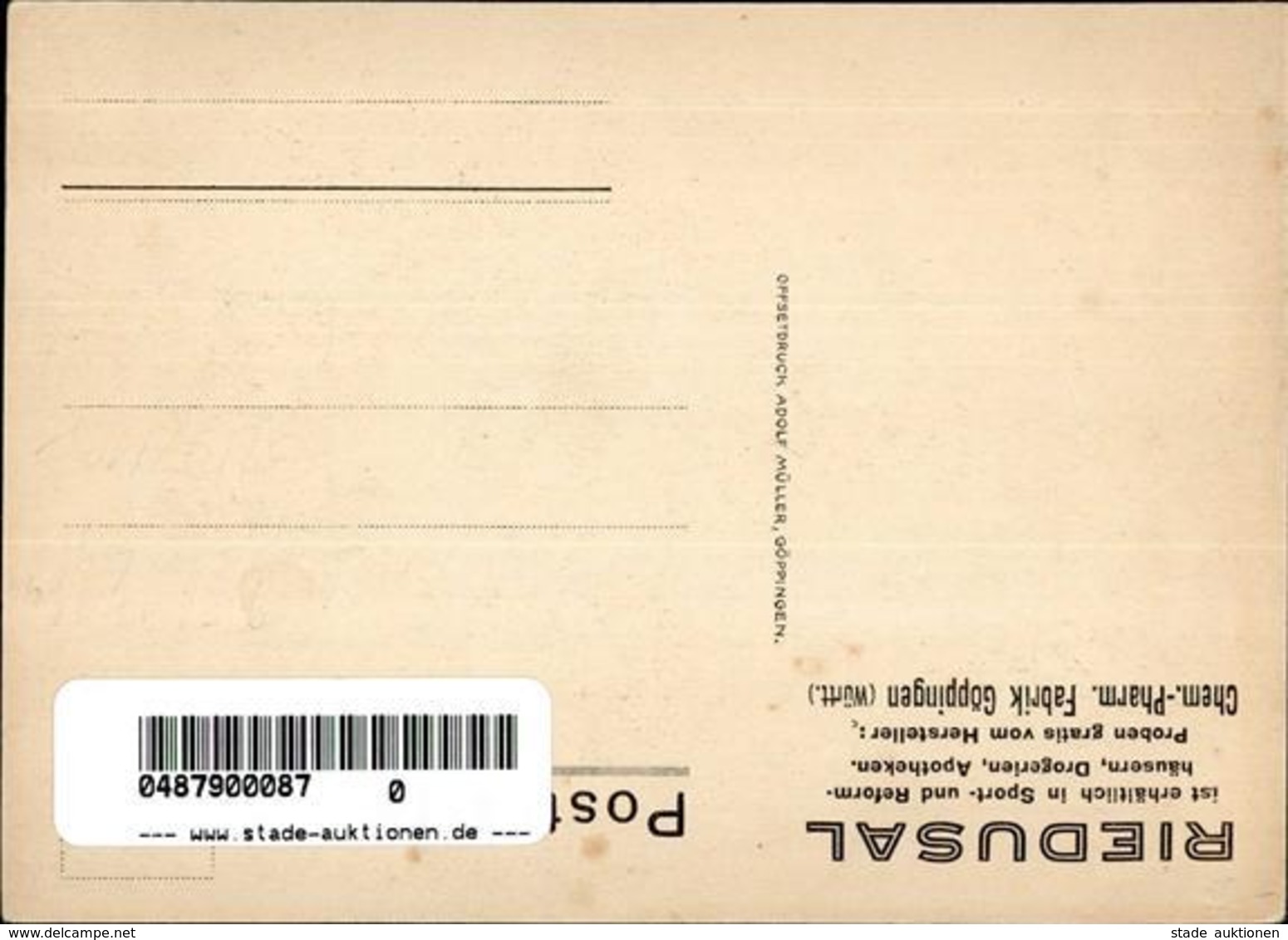 Pharma Werbung Göppingen (7320) Riedusal I-II Publicite - Werbepostkarten