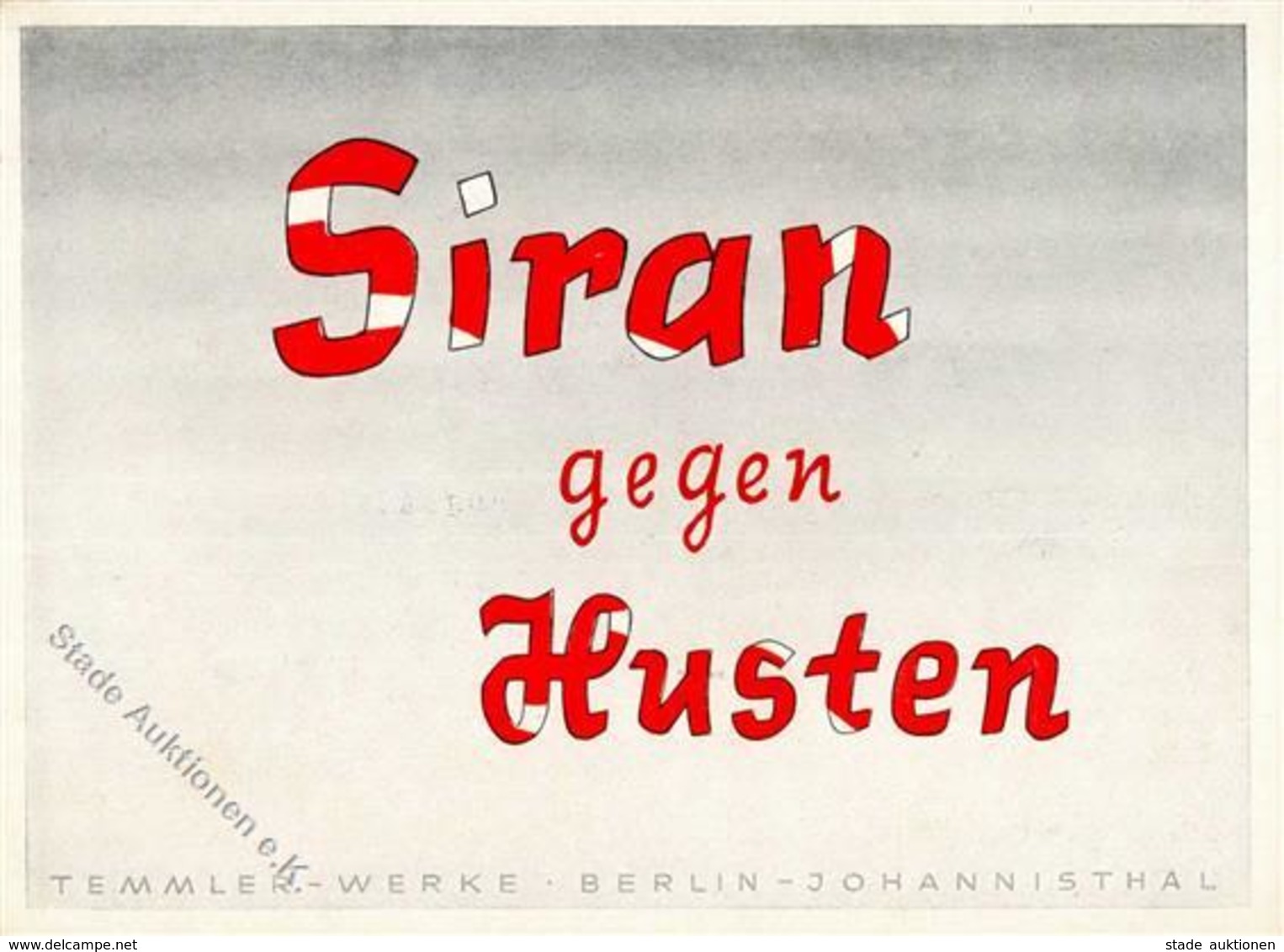 Pharma Werbung Johannisthal (O1197) Siran Temmler Werke Werbe AK I-II Publicite - Werbepostkarten