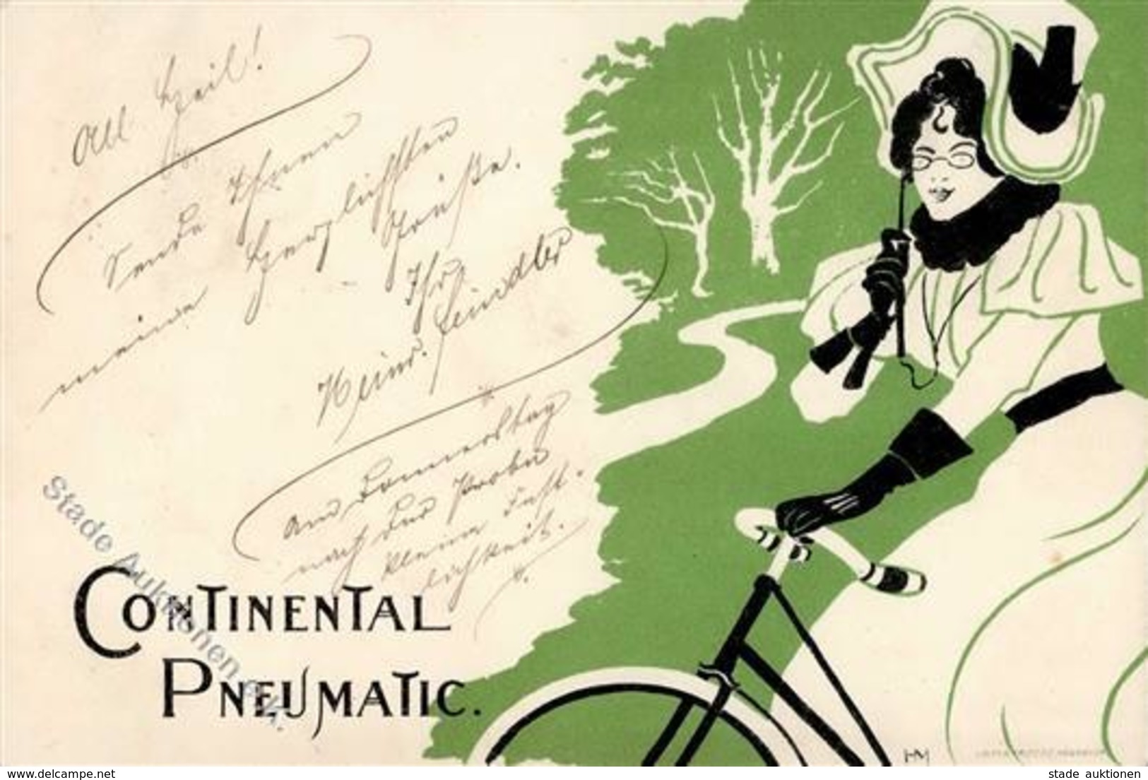 Continental Fahrrad Pneumatic 1898 I-II Cycles - Pubblicitari