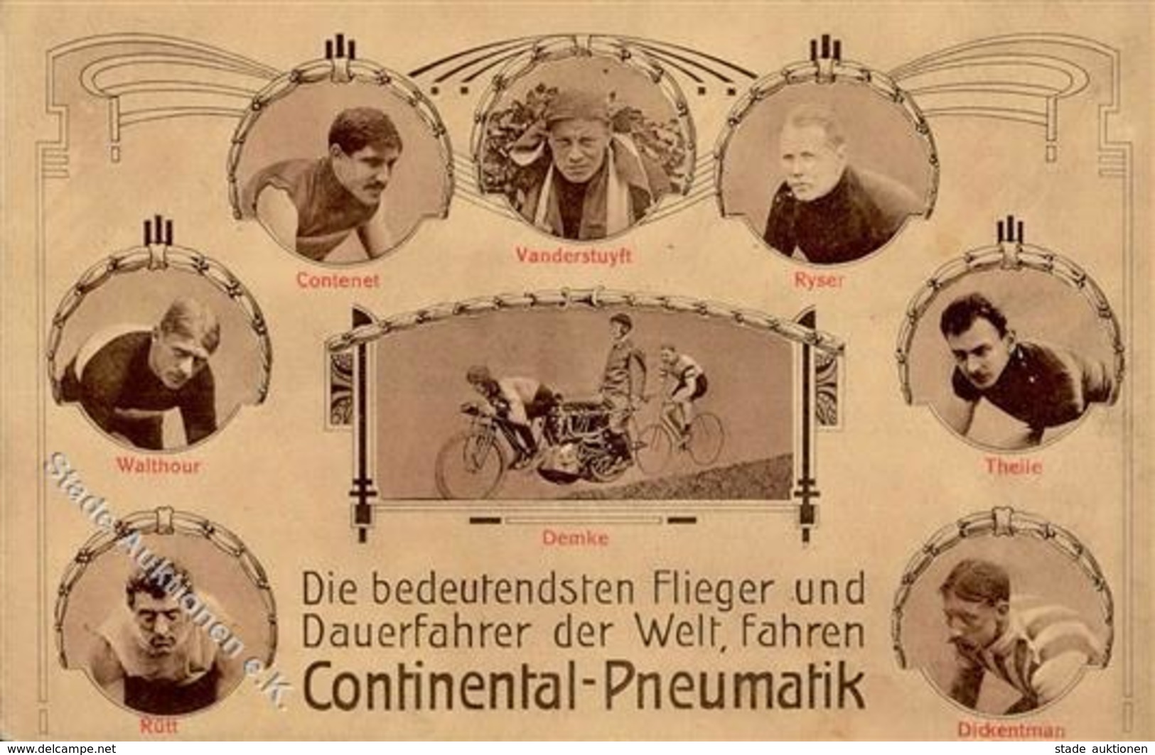 Continental Fahrrad Radrennfahrer I-II Cycles - Advertising