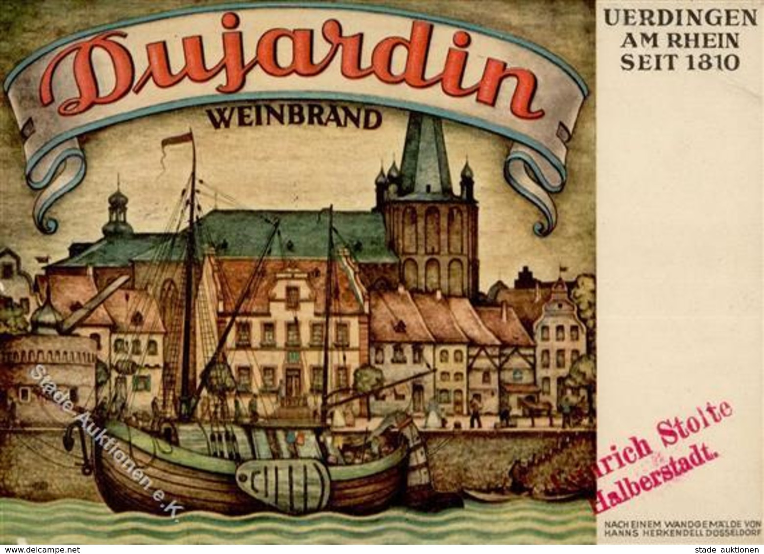 Alkoholwerbung Uerdingen (4150) Dujardin Werbe AK I-II - Werbepostkarten