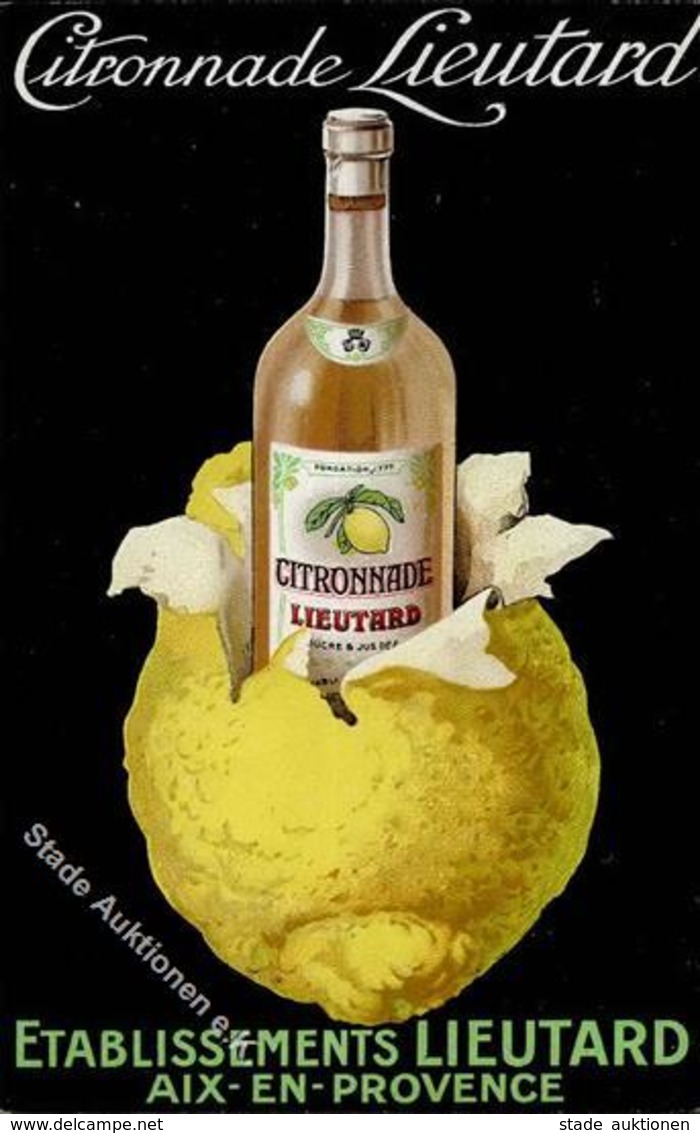 Getränk Alkoholfrei Aix-en-Provence (13090) Frankreich Citronade Lieutard Werbe AK I-II - Publicité