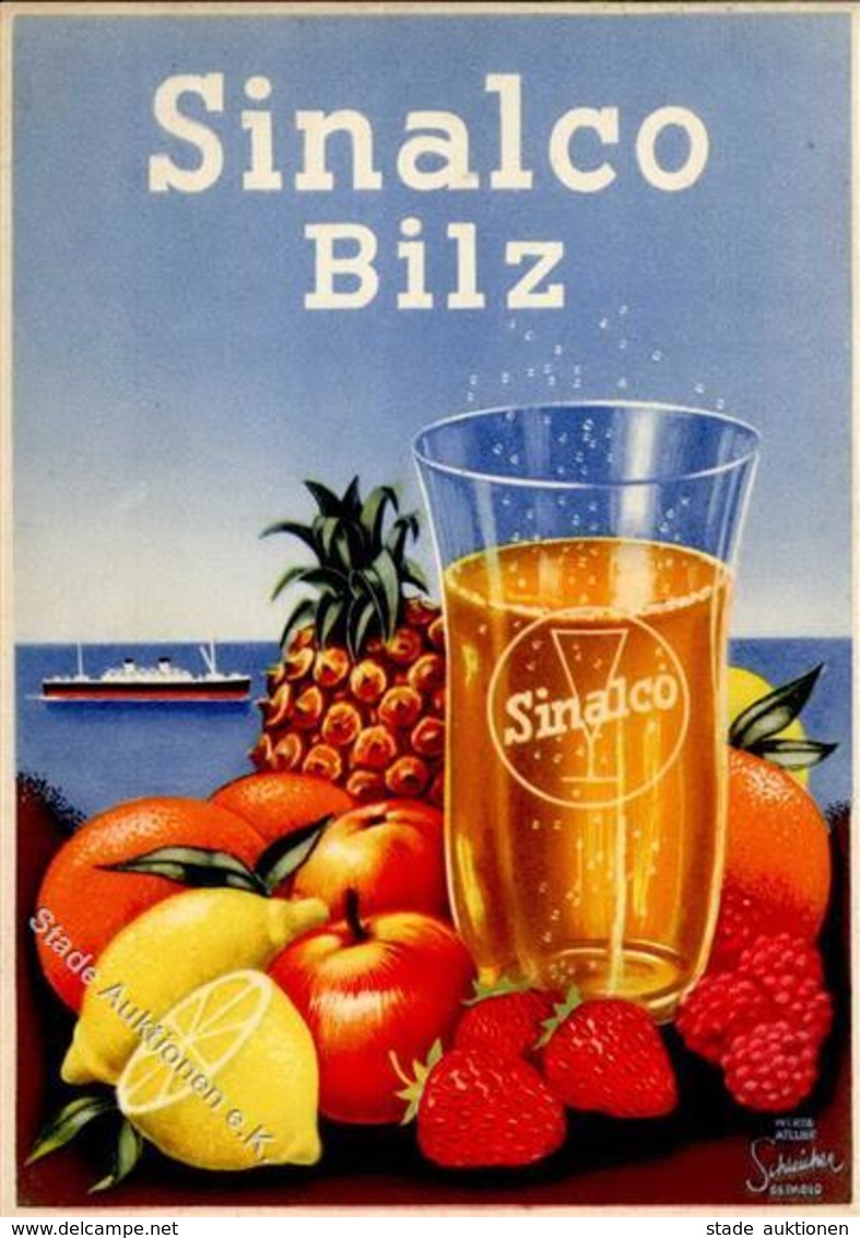 Getränk Alkoholfrei Sinalco Bilz Werbe AK I-II - Advertising