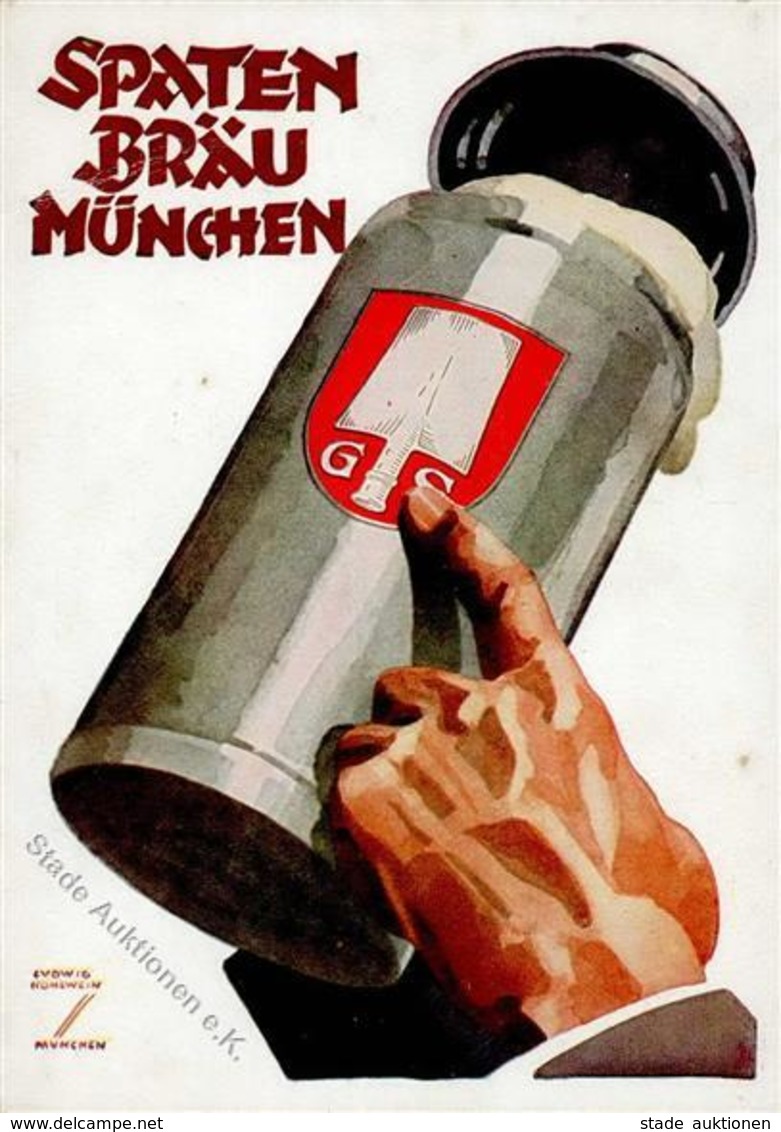 BIER - MÜNCHEN - SPATENBRÄU-FRANZISKANER - Sign. Hohlwein I-II - Werbepostkarten