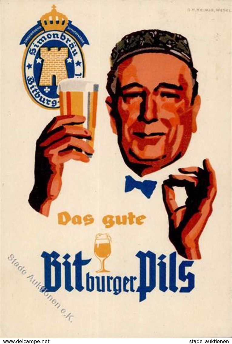 Bier Bitburg (5520) Bitburger Pils Werbe AK I-II Bière - Publicidad