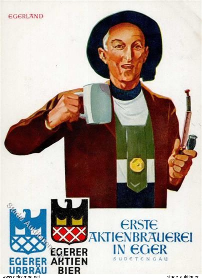 Bier Cheb  Tschechien Egerer Urbräu  Werbe AK I-II Bière - Advertising