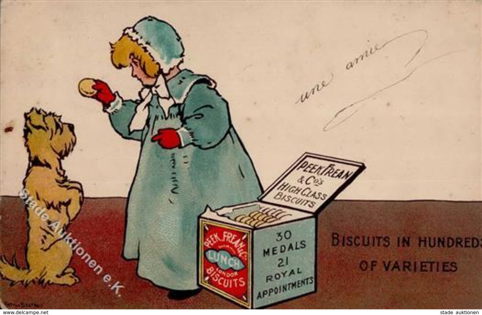 Lebensmittel London Großbritannien Biscuits Peek, Frean & Cie Lithographie 1903 I-II - Werbepostkarten