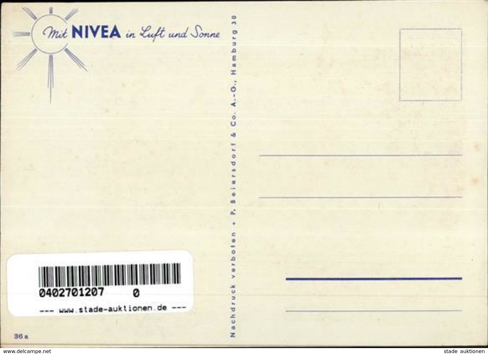 Werbung Kosmetik Nivea Werbe AK I-II Publicite - Werbepostkarten