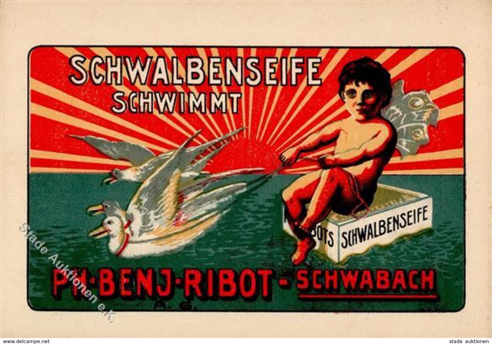 Werbung Kosmetik Schwabach (8540) Schwalbenseife Ph. Benj. Ribot Werbe AK I-II Publicite - Advertising