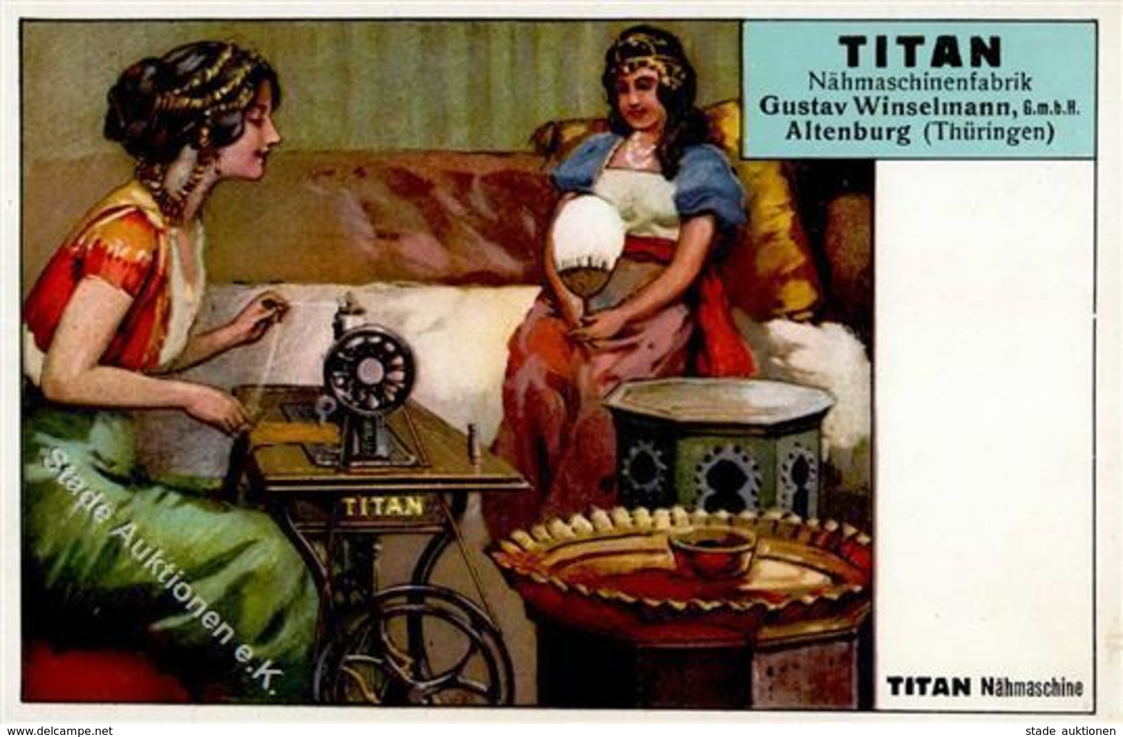 Nähmaschine Altenburg (O7400) Titan Gustav Winselmann Werbe AK I-II - Advertising