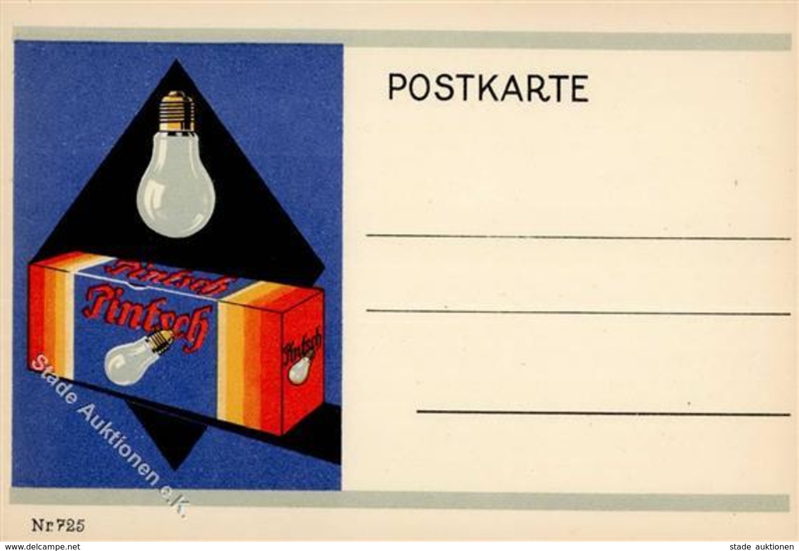 Lampe Pintsch Werbe AK I-II - Werbepostkarten