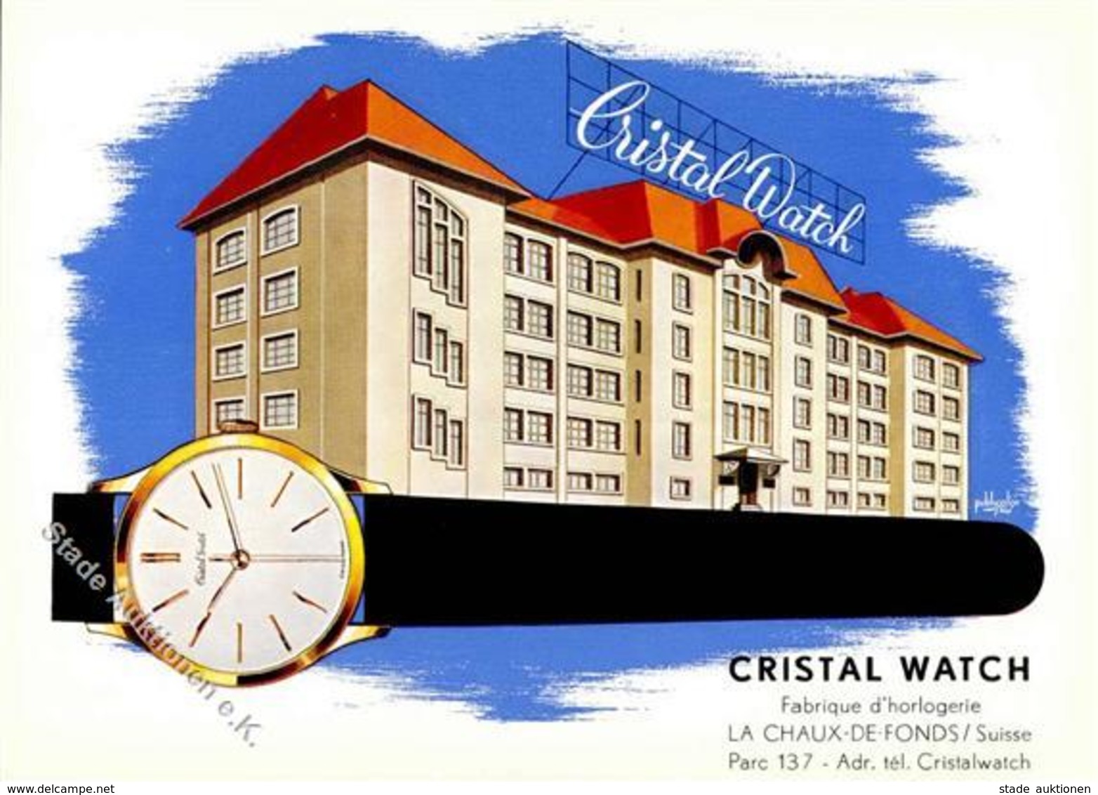 Uhr La Chaux-de-Fonds (2300) Schweiz Cristal Watch Werbe AK I-II - Other & Unclassified