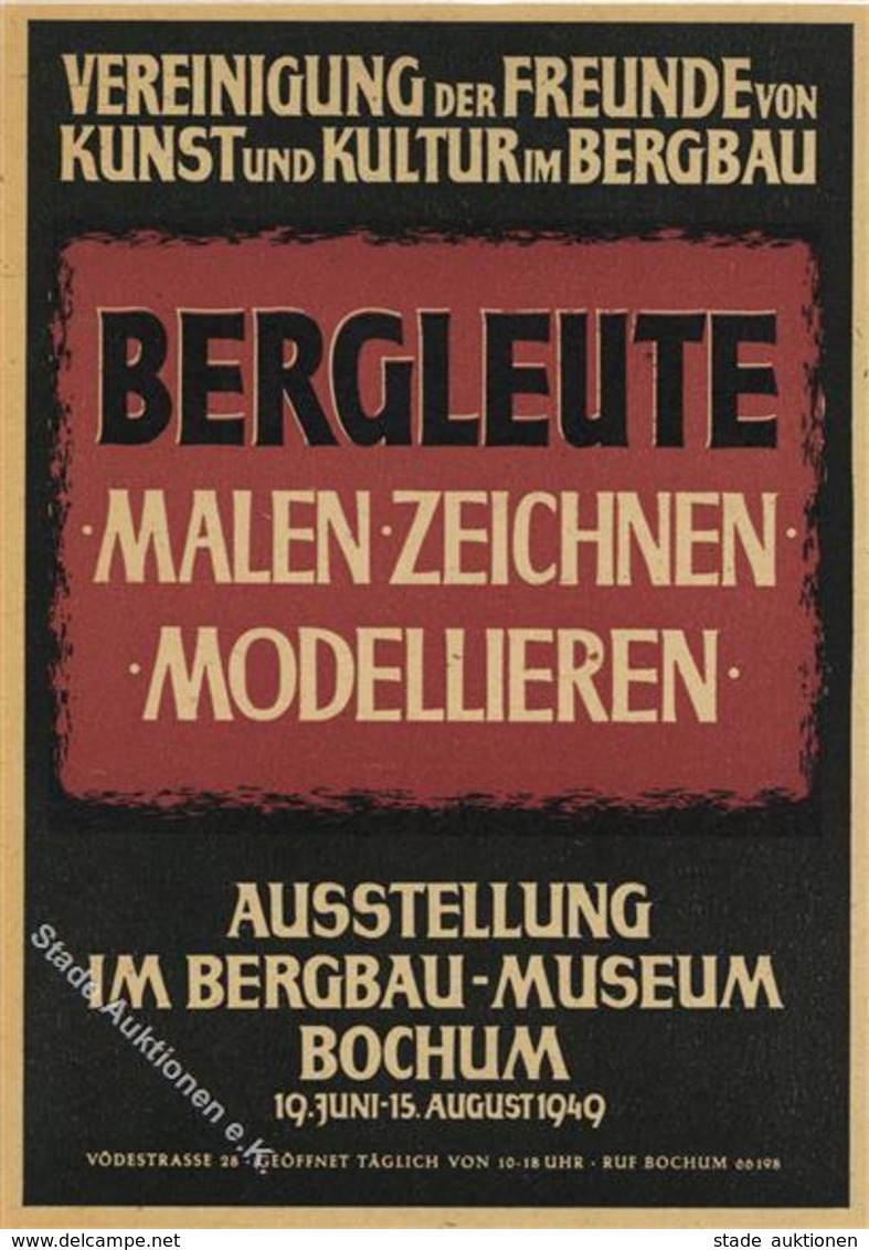 Bergbau Bochum (4630) Bergleute Malen Zeichnen Modellieren I-II - Mines