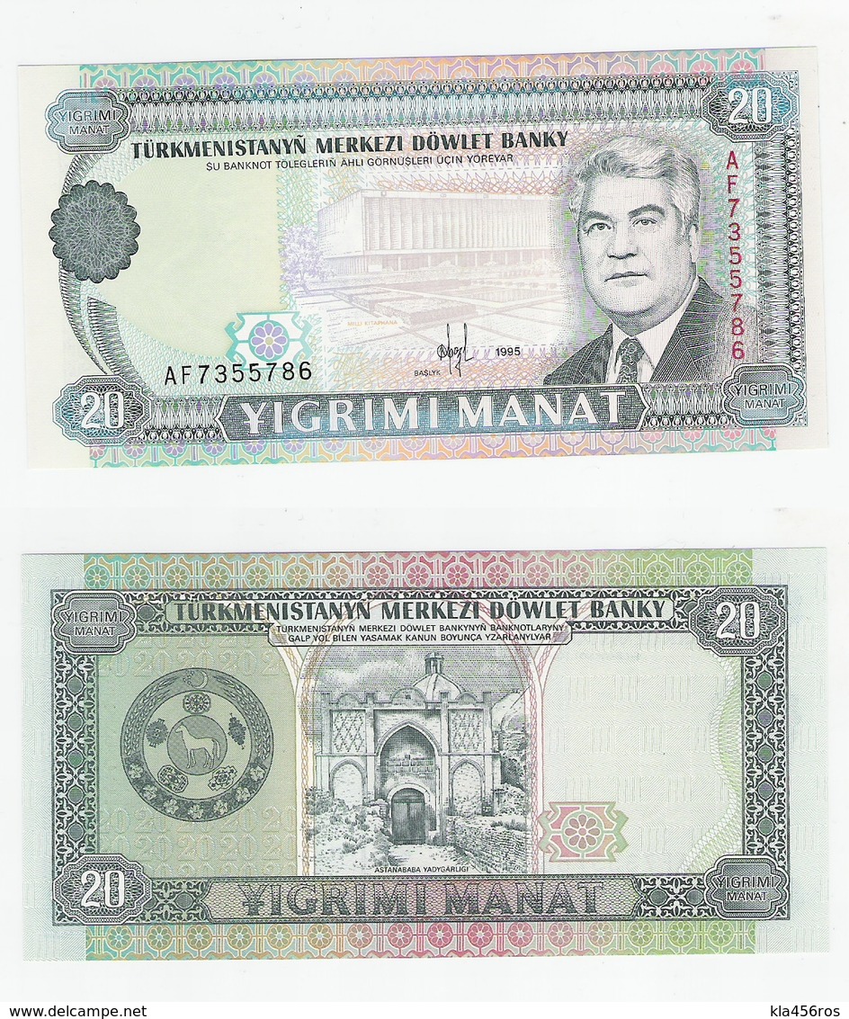 Turkmenistan  P. 4b  20 Manat 1995 UNC - Turkmenistán