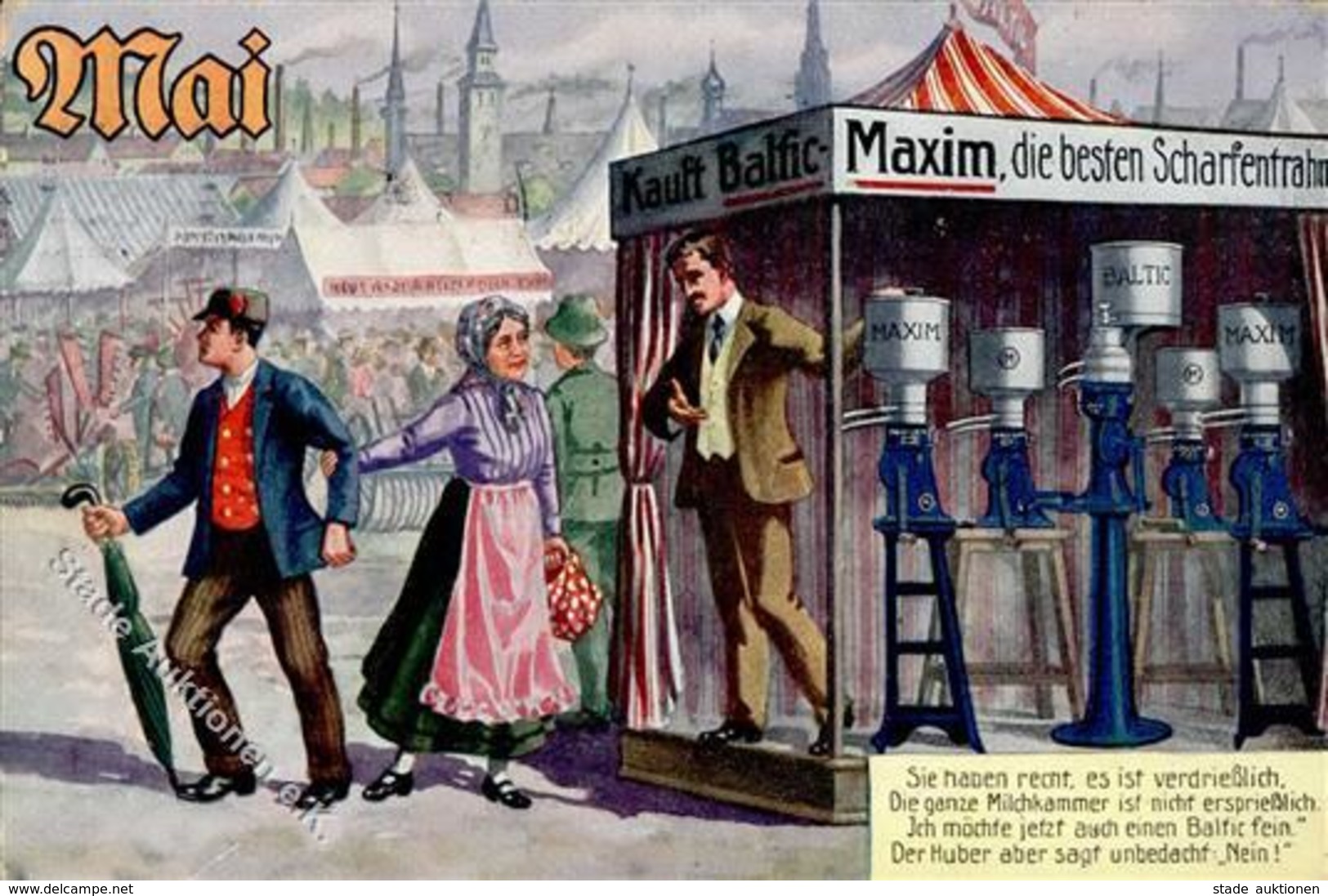 Landwirtschaft Baltic - Maxim Separator Werbe AK 1914 I-II Paysans - Exhibitions