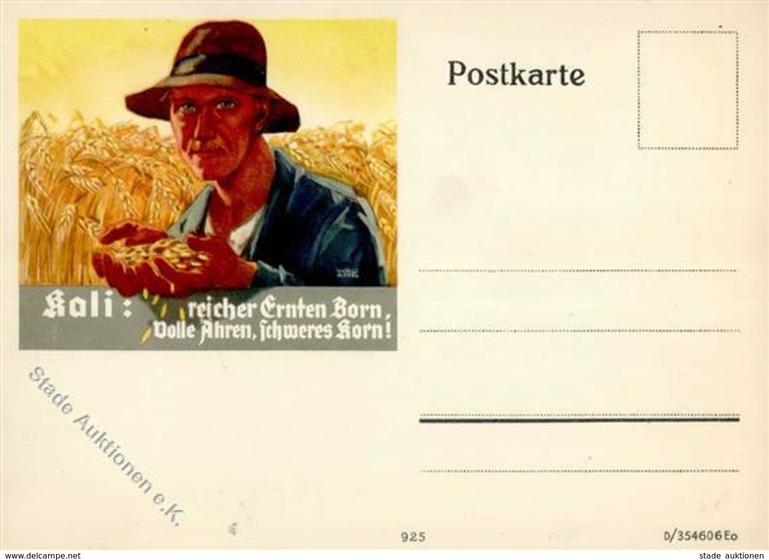Landwirtschaft Düngermittel Kali Künstlerkarte I-II Paysans - Expositions