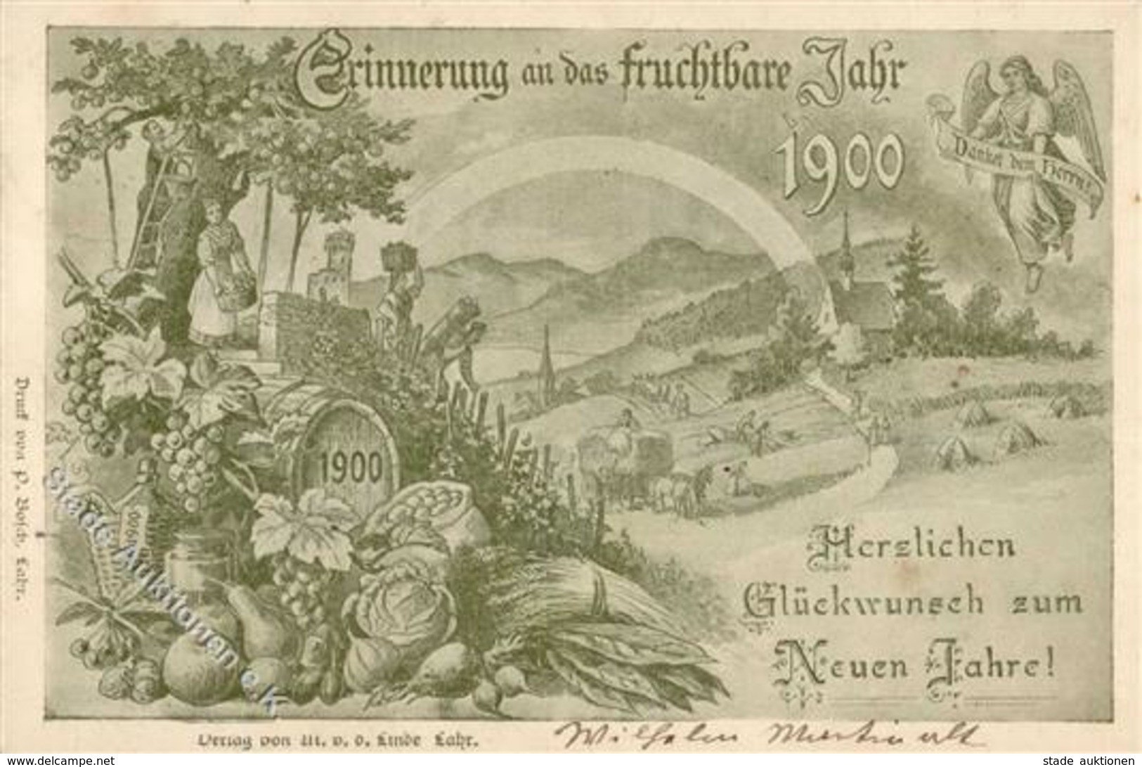 Landwirtschaft Erinnerung An Das Fruchtbare Jahr 1900 1901 I-II (fleckig) Paysans - Ausstellungen
