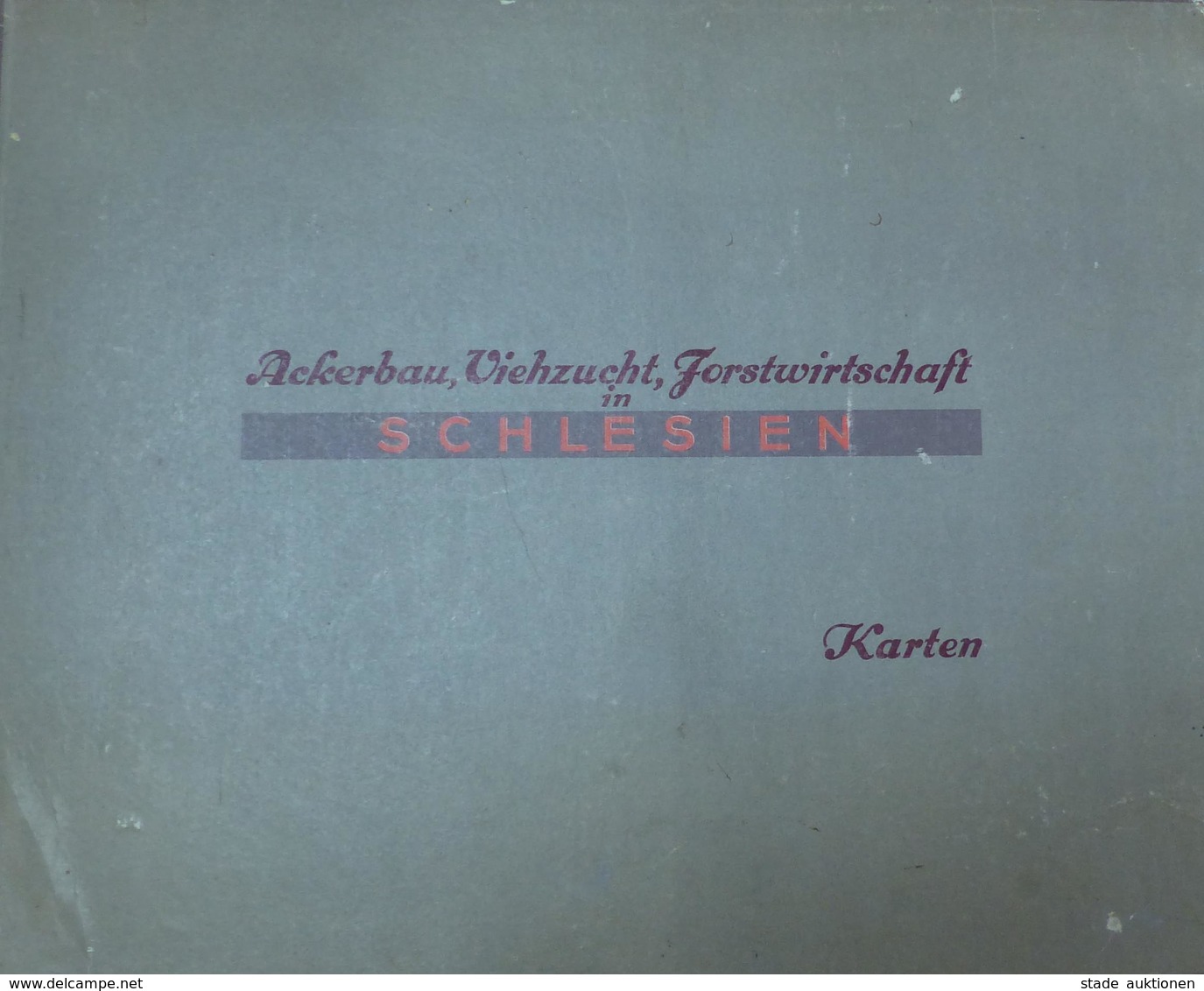 Landwirtschaft Schlesien Ackerbau Viehzucht Forstwirtschaft Kartenband 1946 Die Leistungen Im Mittel Der Jahre 1934 - 38 - Ausstellungen