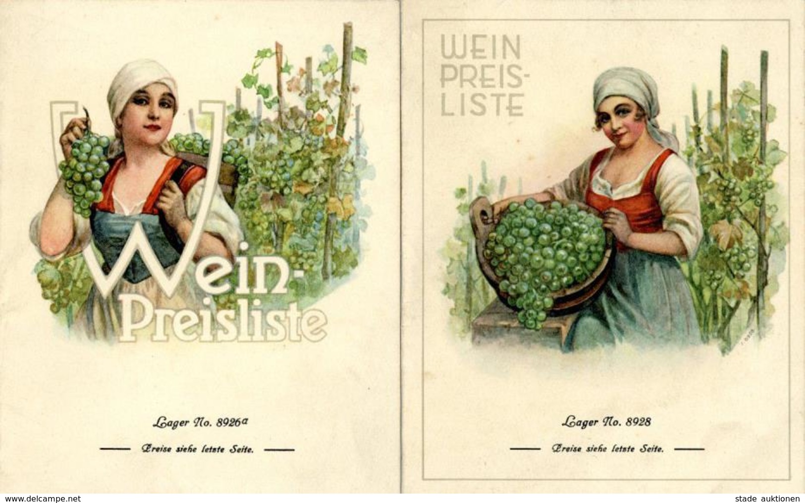 Wein 2 Druckmuster Für Preislisten I-II (fleckig) Vigne - Ausstellungen