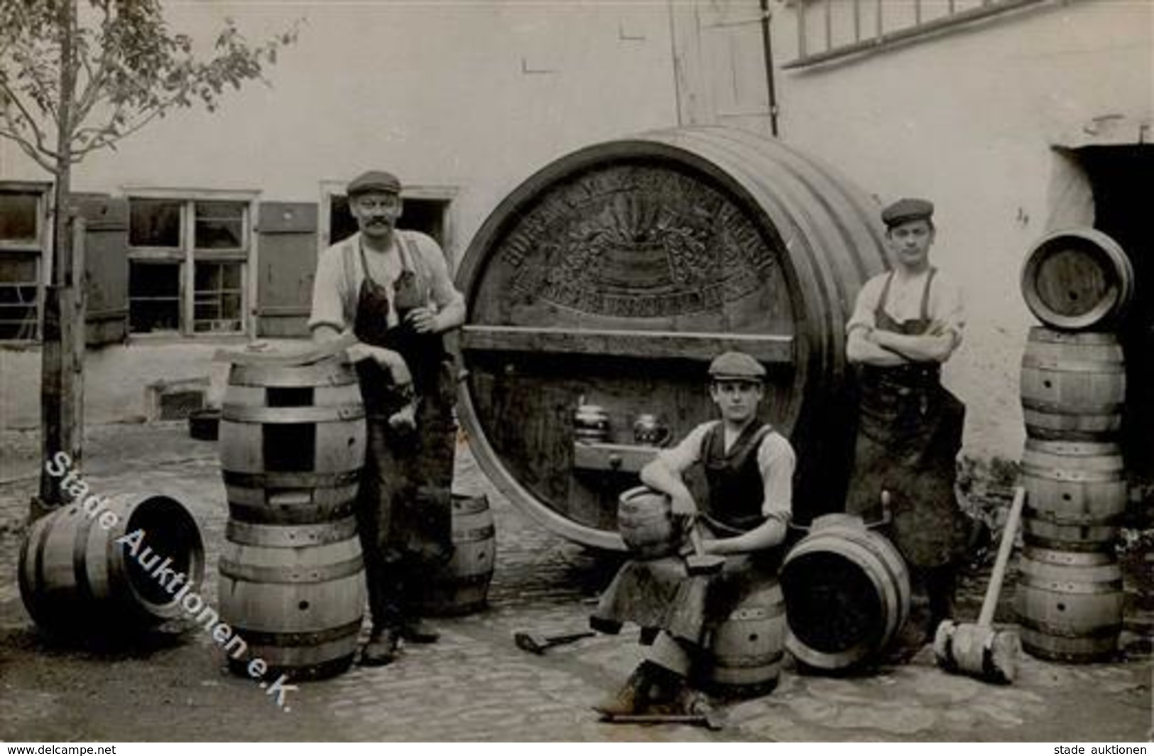 Wein Küfer Weinfässer Foto AK 1912 I-II Vigne - Ausstellungen