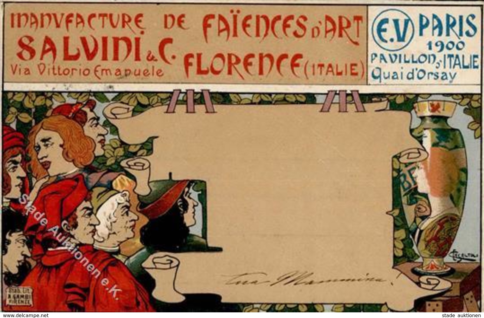 Ausstellung Paris (75000) Frankreich Manufacture De Faiences D'Art  1900 I-II Expo - Ausstellungen