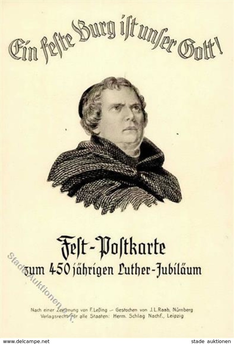 LUTHER - Festpostkarte Zum 450jährigen LUTHER-JUBILÄUM I - Exhibitions