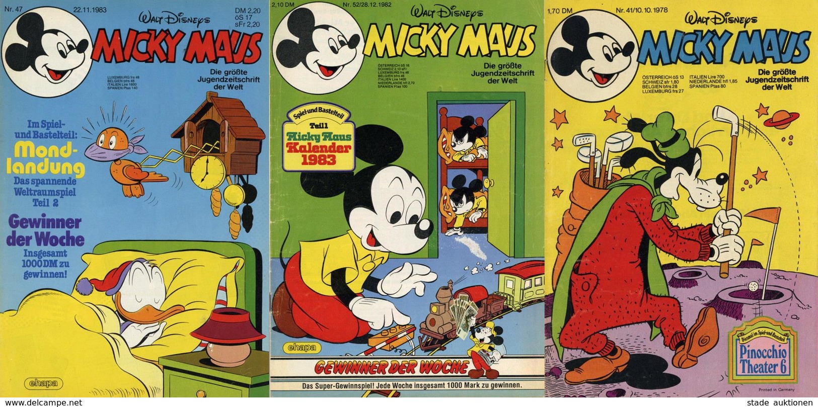 Walt Disney Micky Maus Lot Mit 45 Heften 70'er U. 80'er Jahre II - Other & Unclassified