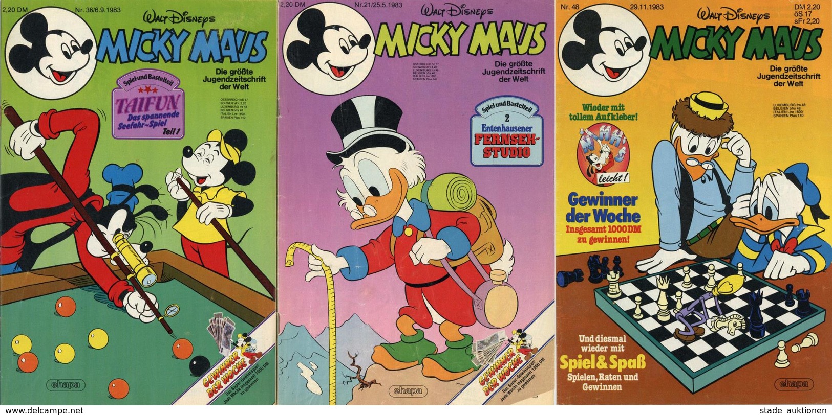 Walt Disney Micky Maus Lot Mit 48 Heften 70'er U. 80'er Jahre II - Other & Unclassified
