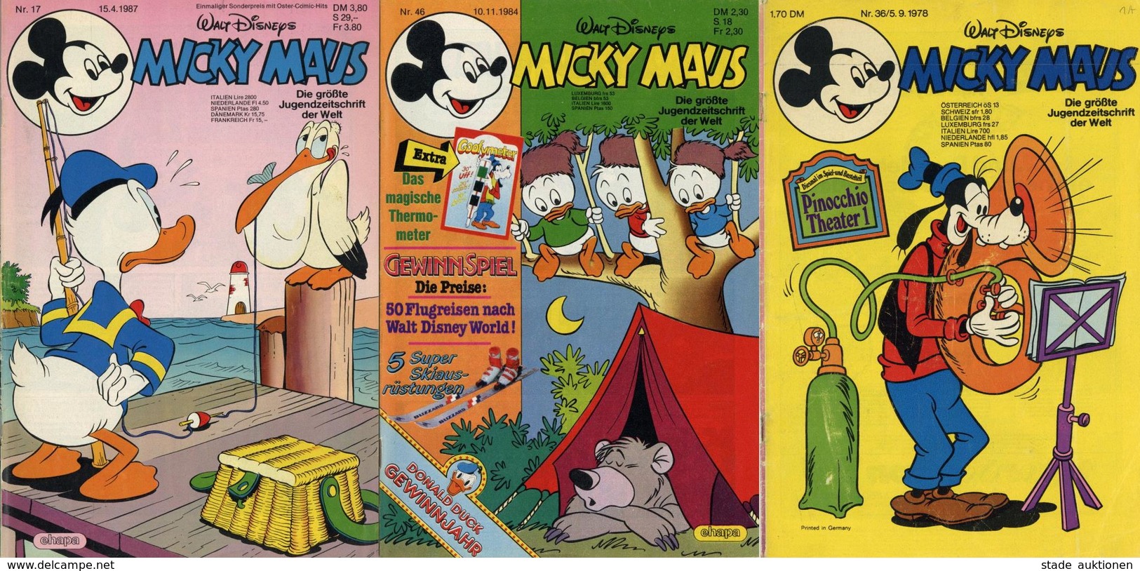Walt Disney Micky Maus Lot Mit 49 Heften 70'er U. 80'er Jahre II - Sonstige & Ohne Zuordnung