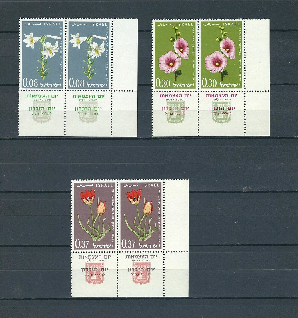 ISRAEL 1963 FIFTEENTH INDEPENDENCE DAY - MNH WITH TABS - - Nuevos (con Tab)