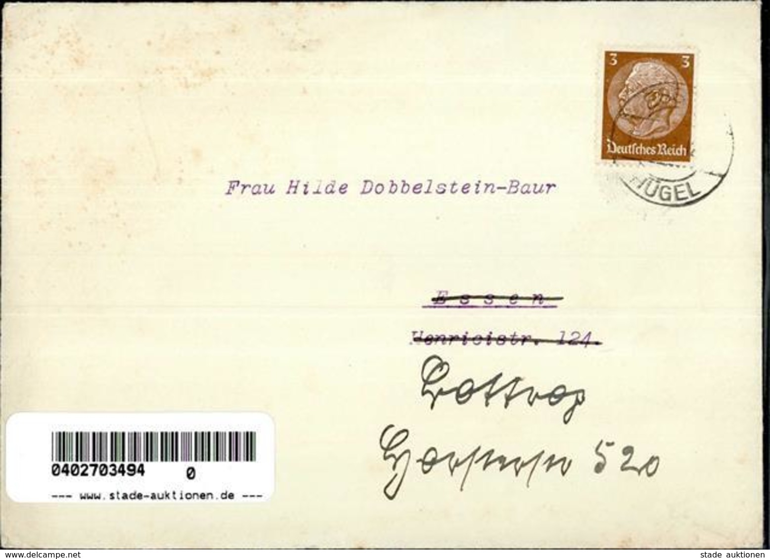 Autogramm Irmgard Von Bohlen Und Halbach Villa Hügel KEINE AK I-II - Acteurs