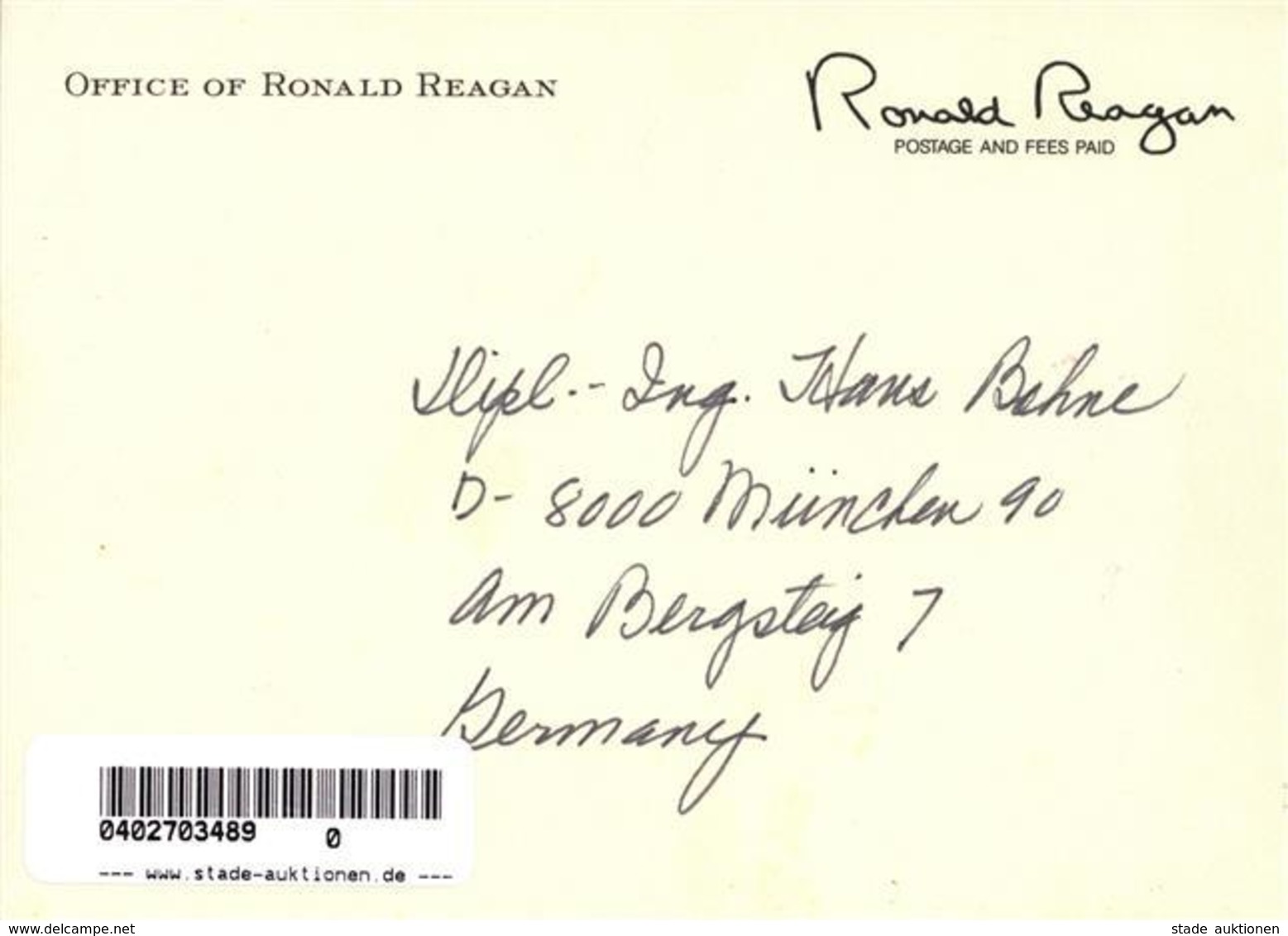 Autogramm Ronald Reagan I-II - Schauspieler