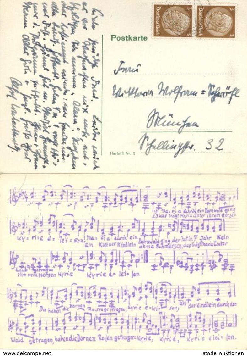 Komponisten Beckerath, Alfred V. Autograph 2 Weihnachtskarten Mit Vertonung I-II - Wagner, Richard