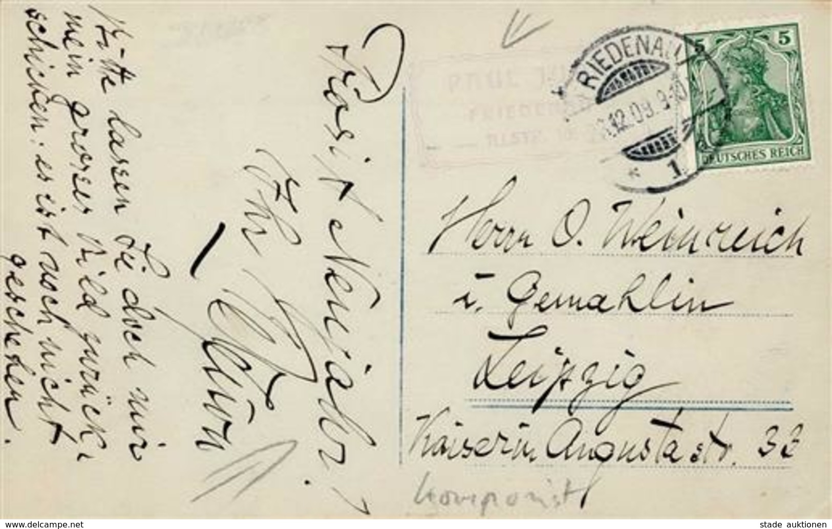 Komponisten Juon, Paul Autograph Foto-Karte 1909 I-II - Wagner, Richard