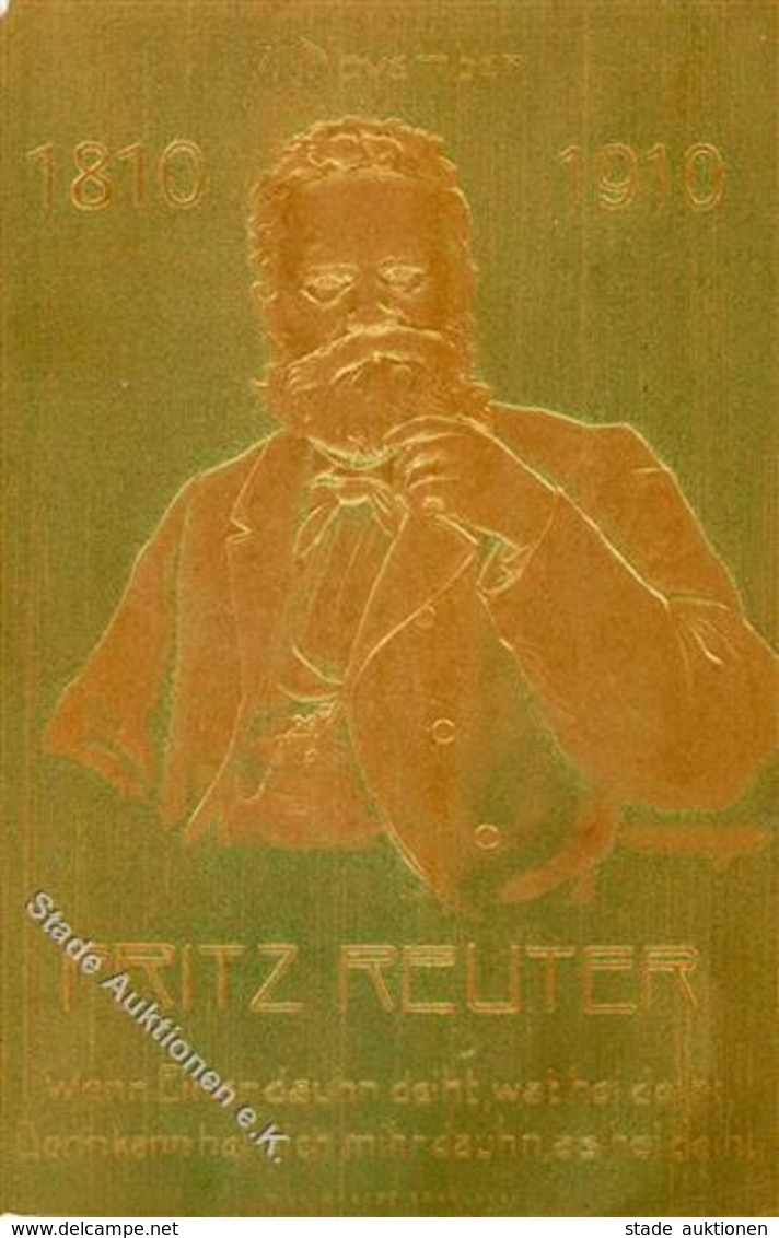 Schriftsteller Reuter, Fritz Prägedruck I-II - Fairy Tales, Popular Stories & Legends
