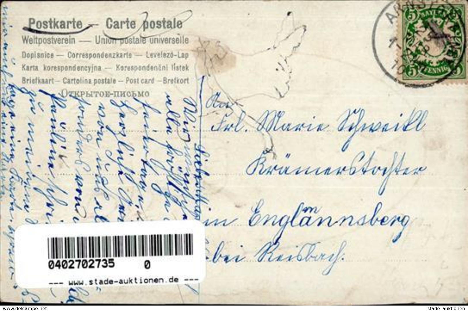 Ostern Hase Personifiziert Prägedruck 1910 I-II Paques - Pâques