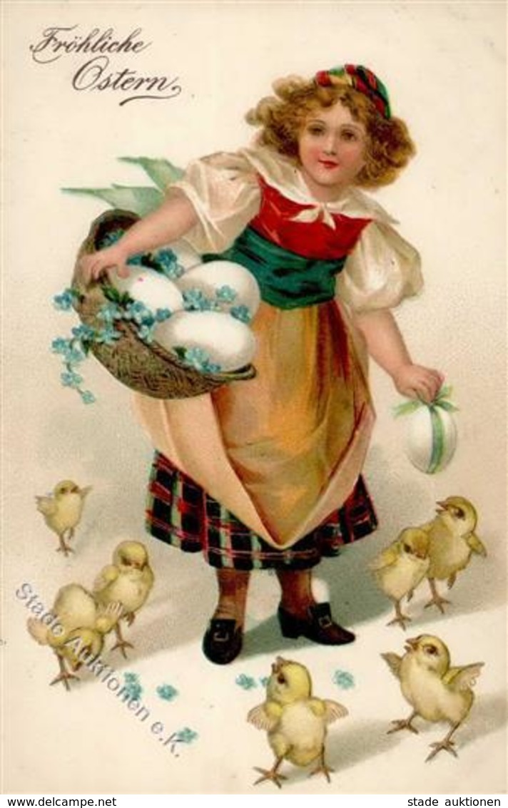 Ostern Kind Küken  Prägedruck 1910 I-II Paques - Pâques